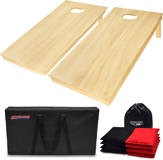 Regulation Cornhole Set,Includes 2 Cornhole Boards Regulation Size 4'X2',8 Cornhole Bags and Cornhole Carrying Case,For Cornhole Outdoor Games