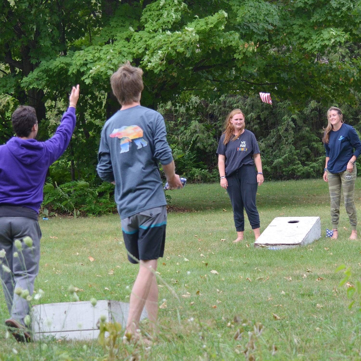 Cornhole Bags Sets Regulation: American Flag Corn Hole Bean Beanbags Game