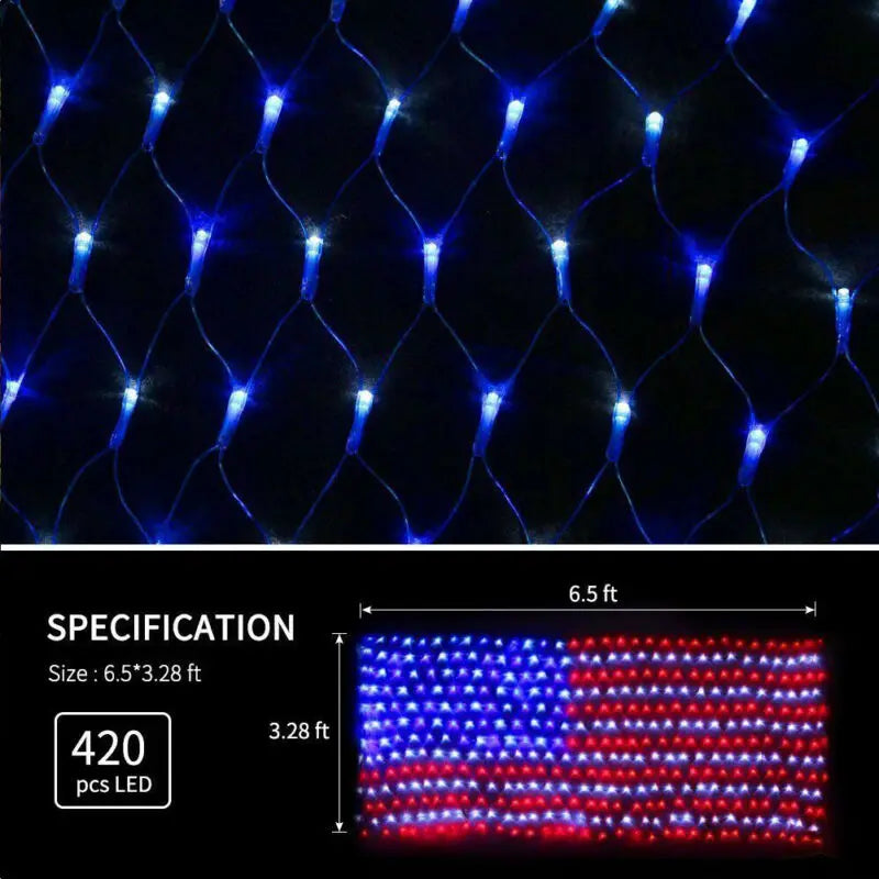 American Flag LED Net