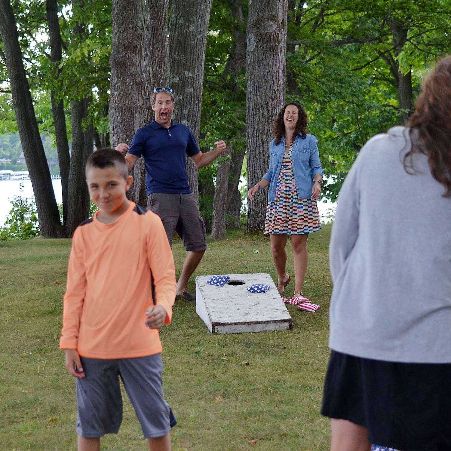 Cornhole Bags Sets Regulation: American Flag Corn Hole Bean Beanbags Game