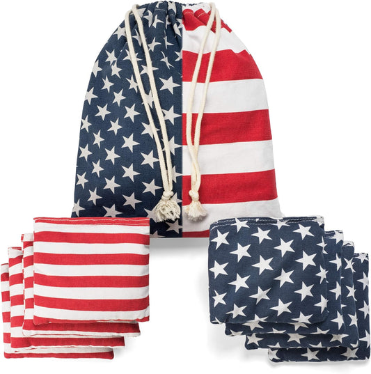 Cornhole Bags Sets Regulation: American Flag Corn Hole Bean Beanbags Game